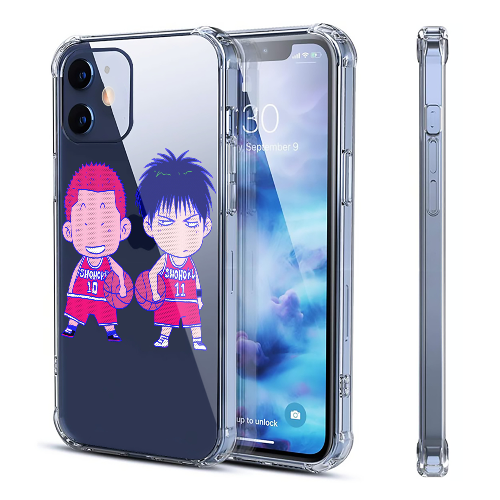 （画像用） SLAM DUNK／スラムダンク 【iPhone 12シリーズ対応】透明スマホケース（クリアソフトケース）